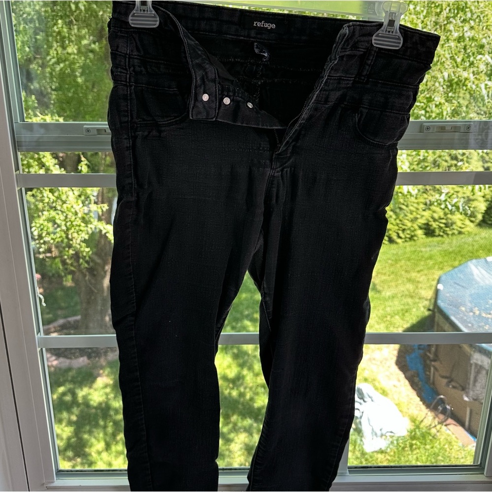 High-Waisted Black Jeans